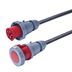 Toon details voor verlengkabel H07RNF 10mm2 CEE 5 pin 63A 400V rood Bals  2,5m Afbeelding van verlengkabel H07RNF 10mm2 CEE 5 pin 63A 400V rood Bals  2,5m