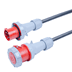 Toon details voor verlengkabel Alukaflex rubber 16mm2 CEE 5 pin 63A 400V rood PCE 25m Afbeelding van verlengkabel Alukaflex rubber 16mm2 CEE 5 pin 63A 400V rood PCE 25m