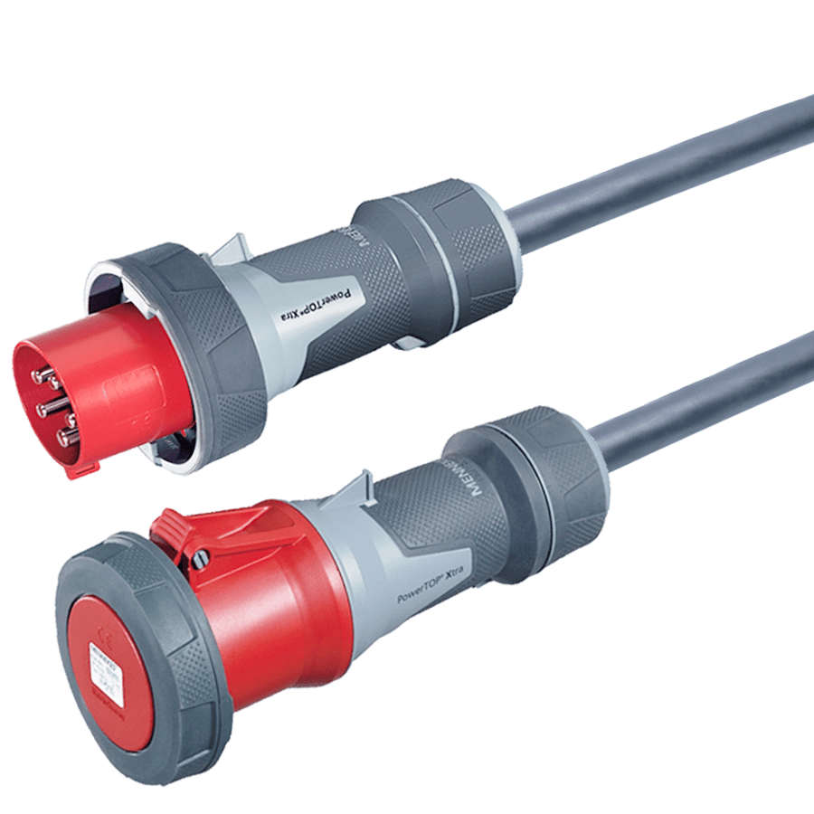 Bild für Kategorie CEE 125A 400V 5p rood Mennekes verlengkabel