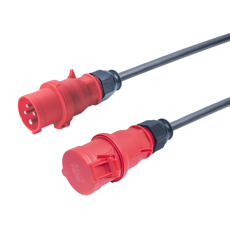 Picture for category CEE 16A 400V 4p rood Bals verlengkabel