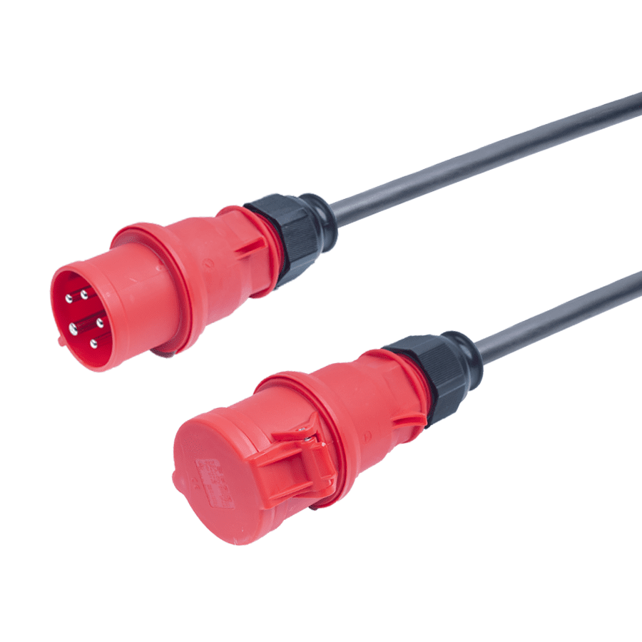 Picture for category CEE 16A 400V 5p rood Bals verlengkabel