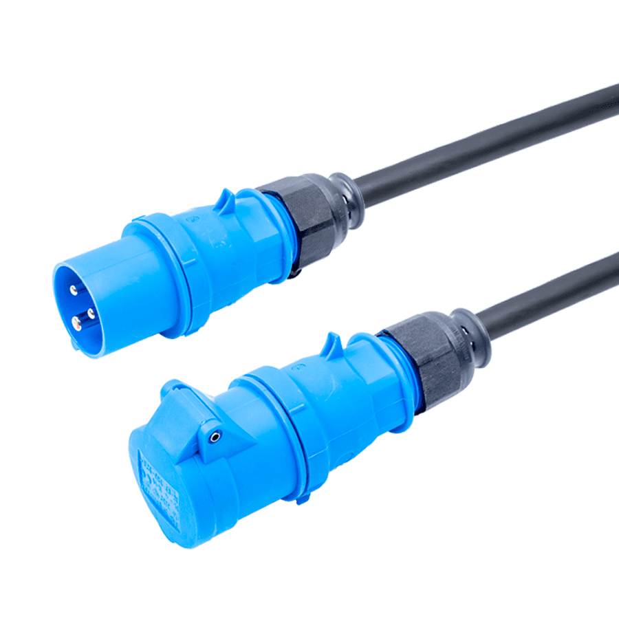 Picture for category CEE 32A 250V 3p blauw Bals verlengkabel
