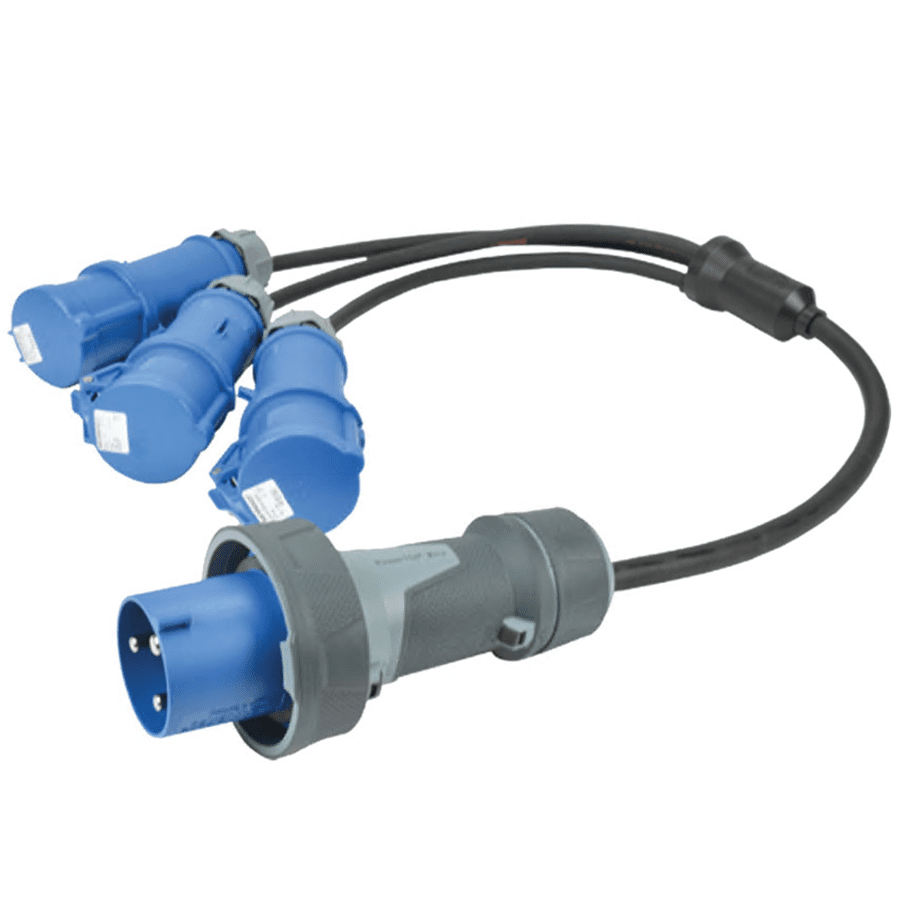 Picture for category Y-splitter 3 pin 16A 250V 3weg