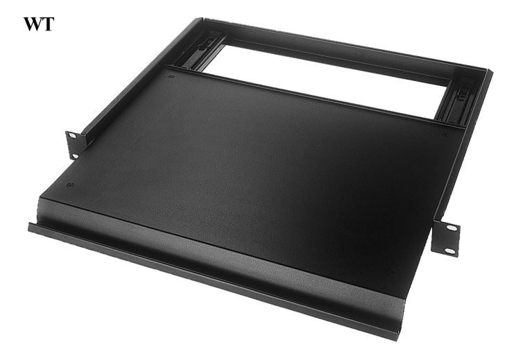 Bild von schrijfplateau uitschuifbaar 19inch 1HE zwart
