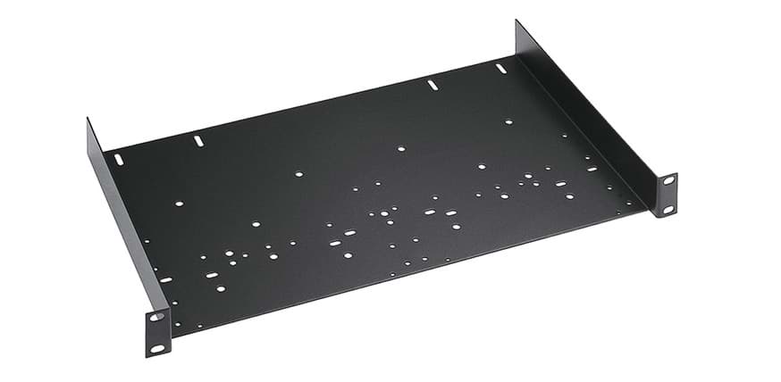Picture of inlegsteun 19inch 1HE d380 zwart met bevestigsmogelijkheden