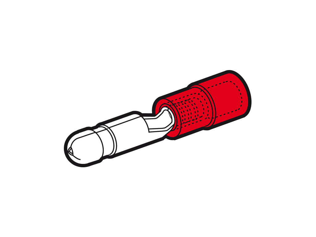 Bild von rondsteker male geisoleerd 0.25-1.5mm2 rood D4mm PC-V0 VPE100
