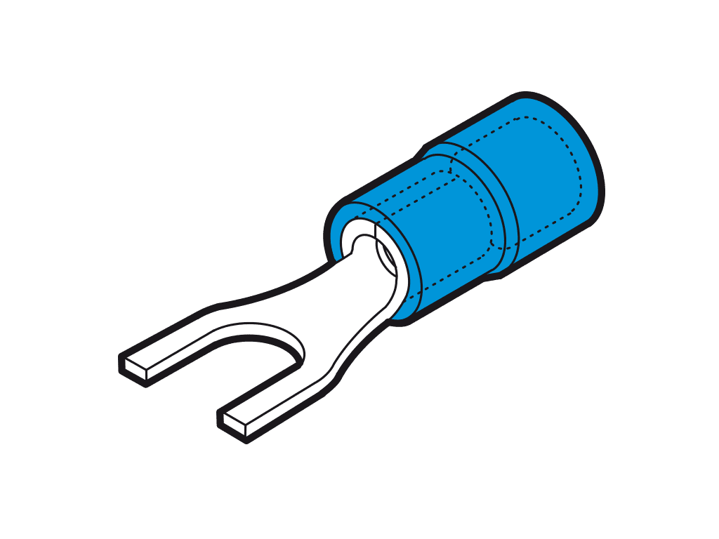 Bild von vorkkabelschoen geisoleerd 1.5-2.5mm2 blauw  8.4mm PVC VPE100