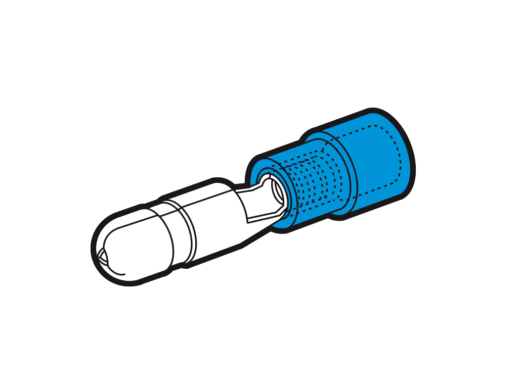 Bild von rondsteker male geisoleerd 1.5-2.5mm2 blauw D5mm PA6.6 VPE100