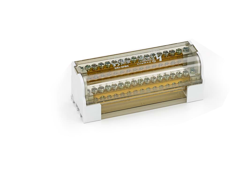 Afbeelding van Verdeelblok 2F  40A 2x4-10 + 15x0.75-4 TS35 Cembre