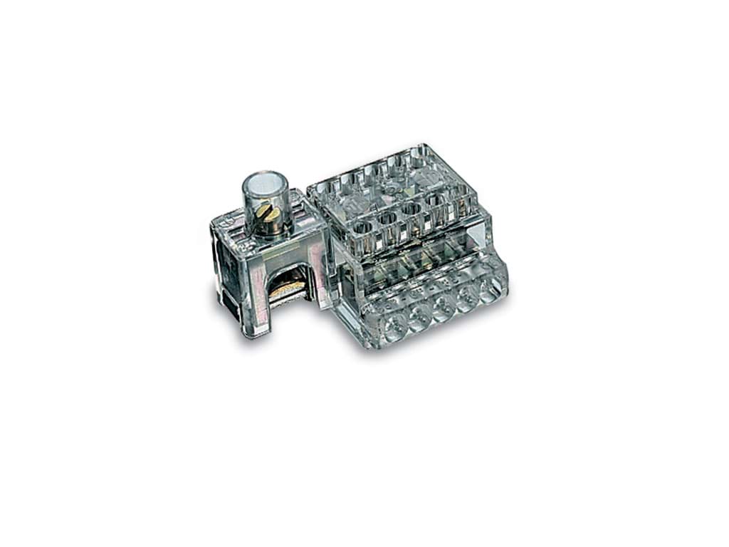 Afbeelding van Aardingsblok 1x10-35 + 10x1-6mm2 TS35 Cembre