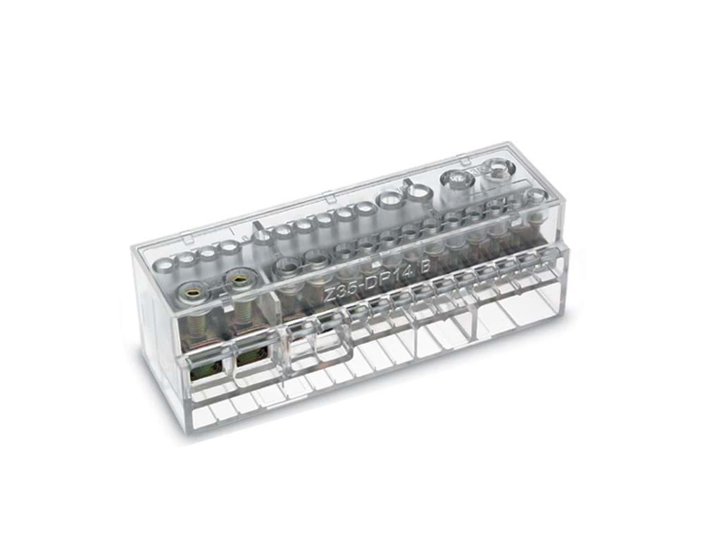 Afbeelding van verdeelblok 2F 125A 2x10-35+2x2,5-16+10x1-6 TS35 Cembre