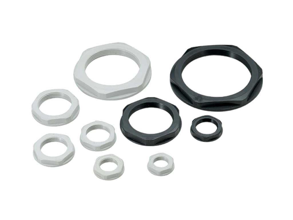 Afbeelding van LOCKNUT WITH COLLAR PG11 POLYAMIDE PA6.6 BLACK