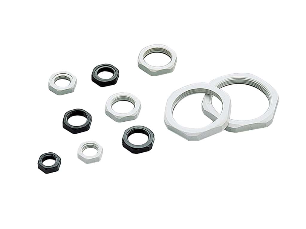 Afbeelding van LOCKNUT WITHOUT COLLAR PG7 POLYAMIDE PA6.6 LIGHT GREY