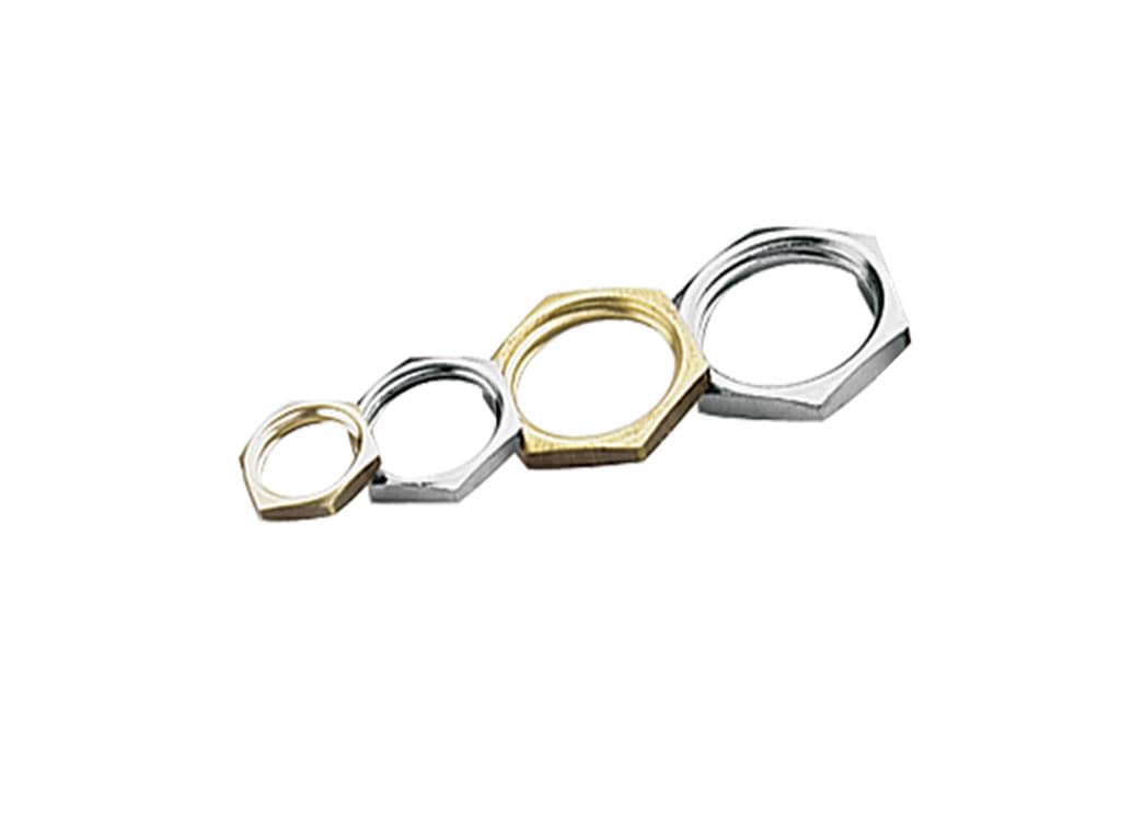 Afbeelding van LOCKNUT PG29 NICKEL PLATED BRASS