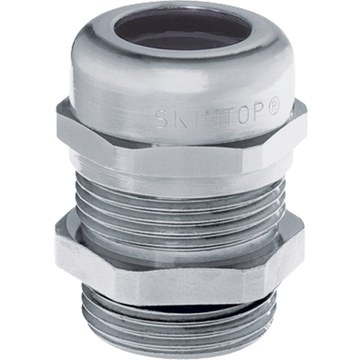 Picture of wartel messing IP68 M63 doorlaat 34-45mm tap=9mm nikkel Skintop