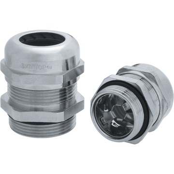 Bild von wartel EMC messing IP68 PG11 doorlaat 4-10mm tap=6mm nikkel Skintop