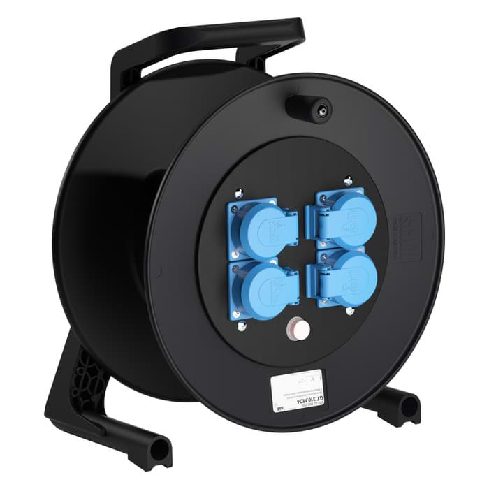 Bild von haspel GT310 rubber met 4x schuko+KD +TB