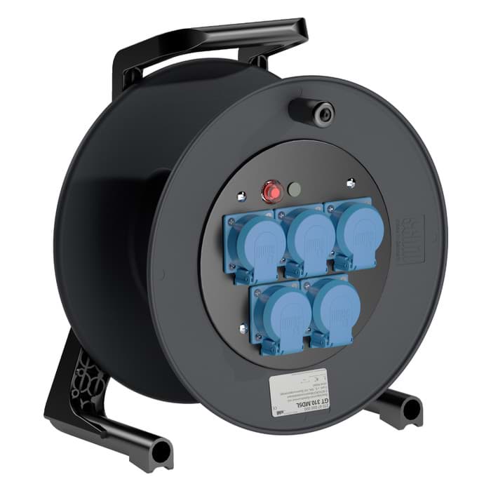 Bild von haspel GT310 rubber met 5x schuko+KD +TB+L