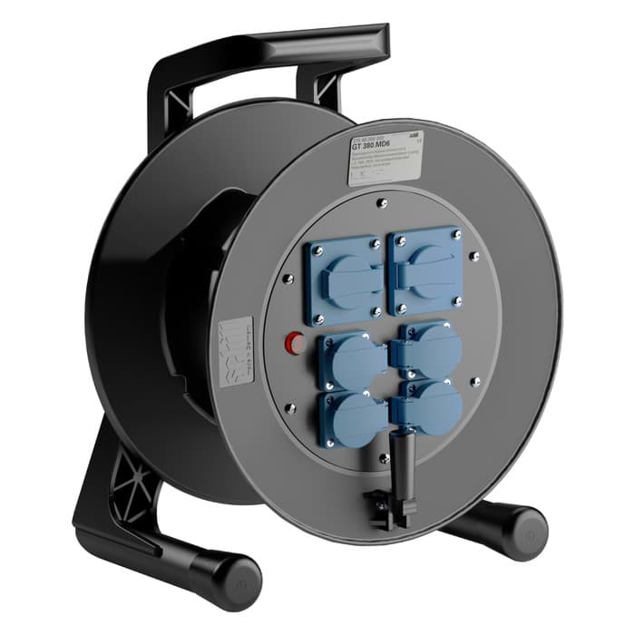 Bild von haspel GT380 rubber met 6x schuko+KD +TB