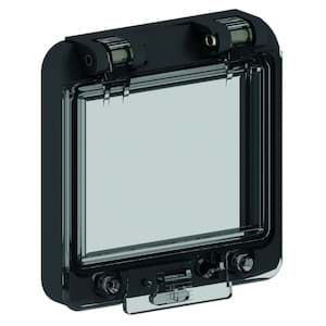 Afbeelding van klapvenster IP54  4 module zwart Bals