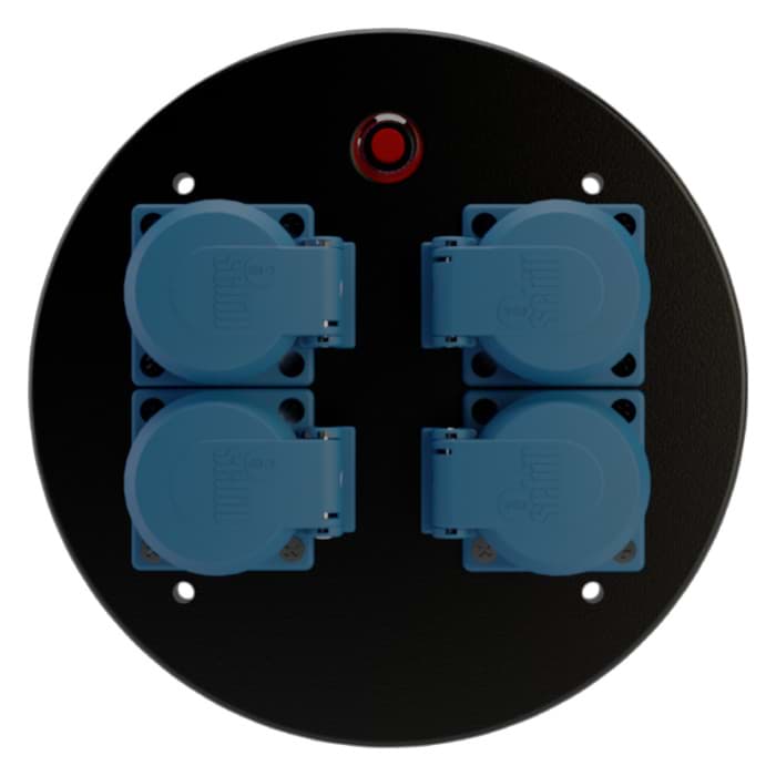Picture of connectorplaat voor haspel GT310+HT+IT 4x schuko +Thermisch