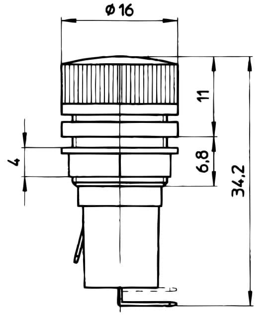 Picture of paneelzekeringhouder 5x20mm schroefkop
