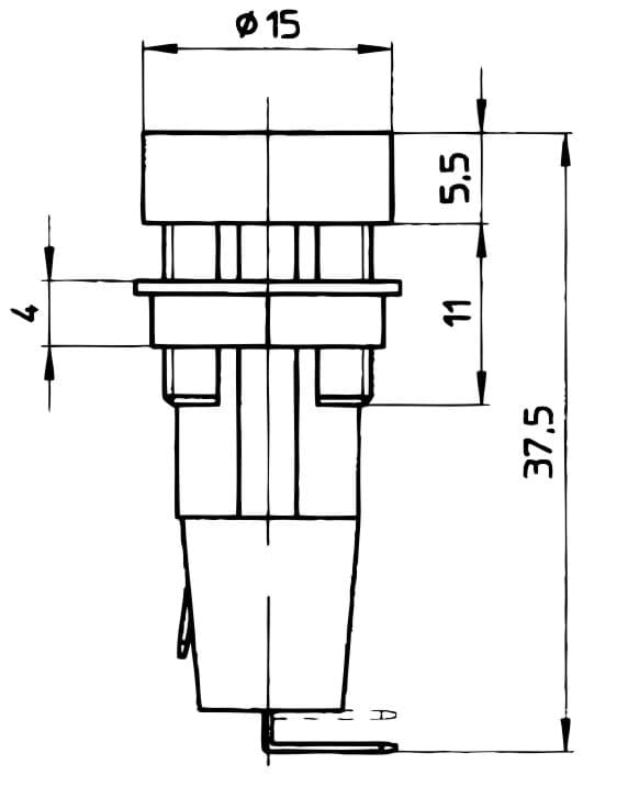 Picture of paneelzekeringhouder 5x20mm verzonken schroefkop