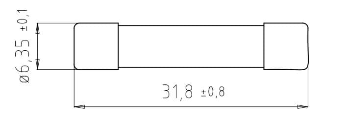 Bild von glaszekering 6x32mm F1.25A