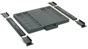 Afbeelding van legbord 19inch x1000 ventilatie 45kg uittrekbaar