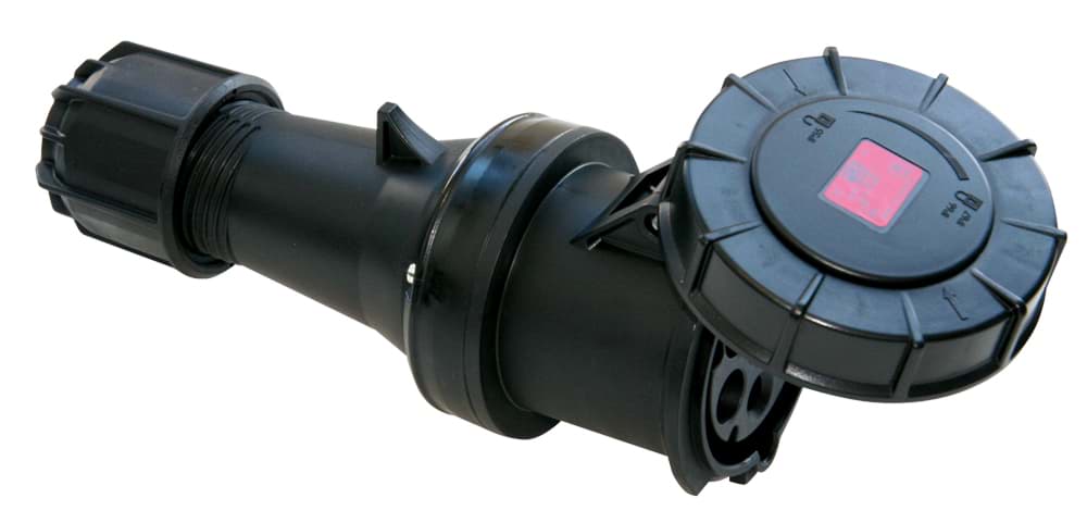 Picture of CEE koppeling 5p  63A 400V 6h zwart IP67 PCE