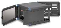 Picture of wandkast 19inch  9HE D540 2 secties+glasdeur+uitneembaar zijpaneel