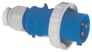 Picture of CEE steker 3p  32A 230V 6h blauw IP67 Bals QuickConnect