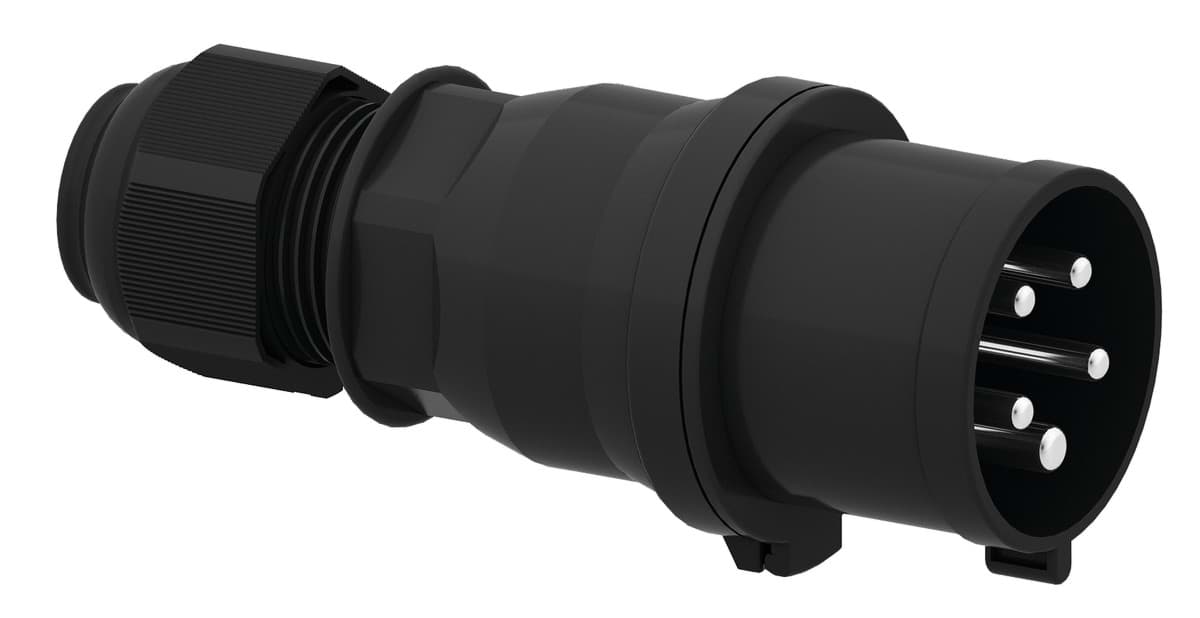 Bild von CEE steker 5p  32A 400V 6h zwart IP44 Bals EVENT QuickConnect