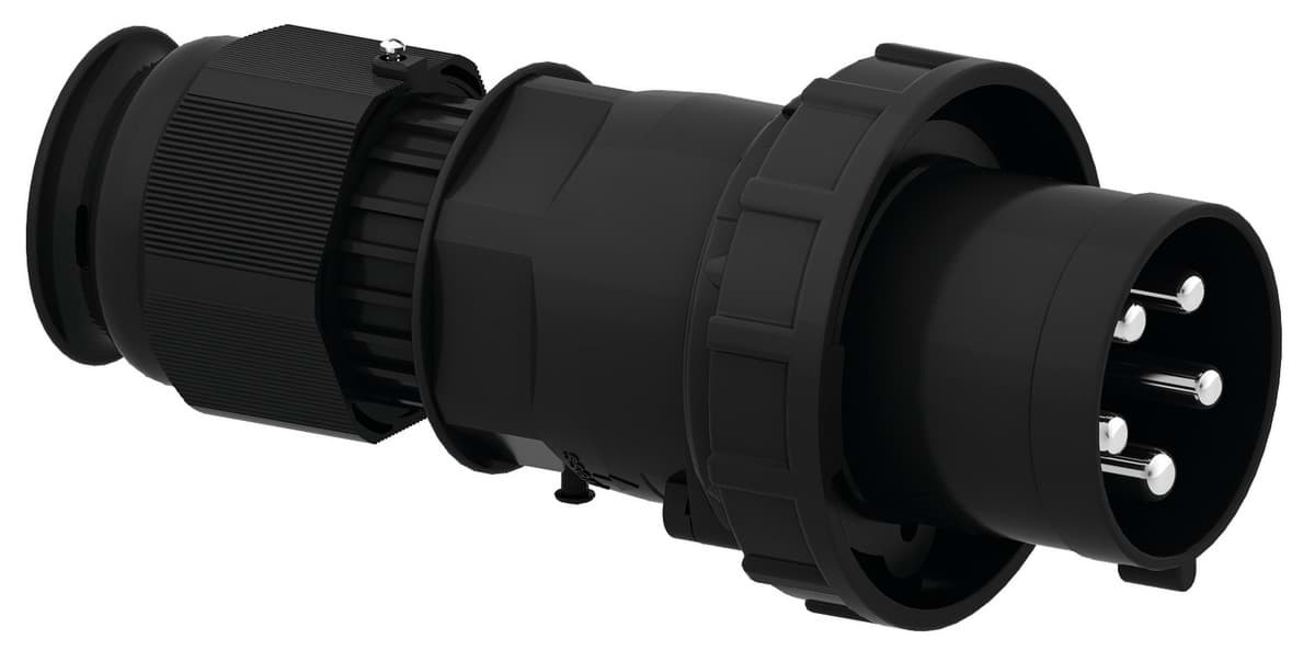 Bild von CEE steker 5p  63A 400V 6h zwart IP67 Bals EVENT schroef