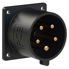 Bild von CEE toestel-inbouw 5p  32A 400V 6h zwart 70x70mm IP44 PCE