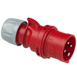 Picture of CEE steker 4p  16A 400V 6h rood IP44 met fasedraaier PCE