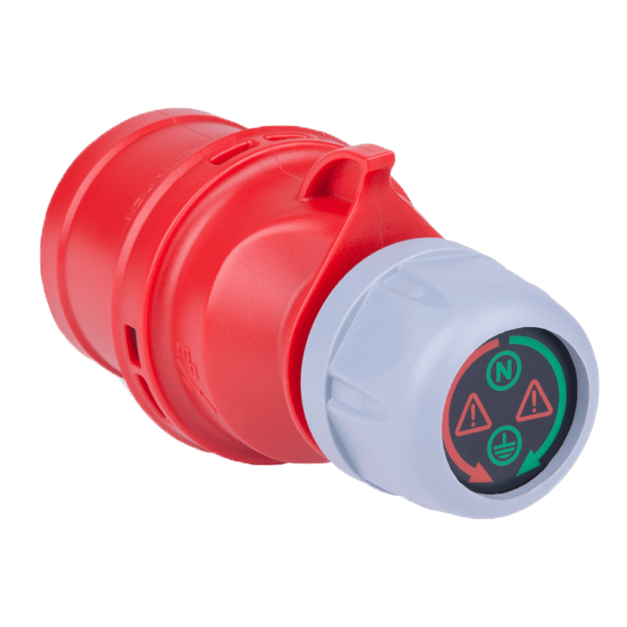 Bild von CEE tester 5p  16A 400V 6h rood IP44 met LED display PCE