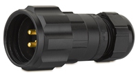 Picture of cable connector with nut 26R male d7-13 black