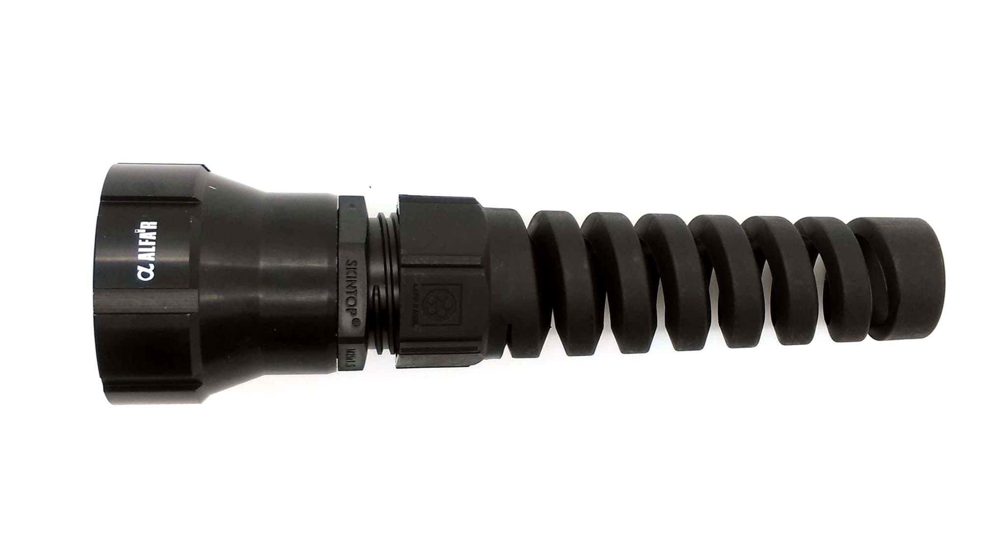 Picture of backshell T30 black d9-17 spiral gland (M25-version)