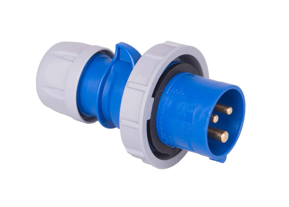 Afbeelding van CEE steker 3p  16A 230V 6h blauw IP67 PCE