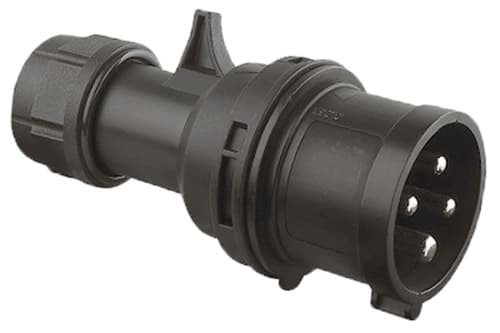 Picture of CEE steker 4p  16A 400V 6h zwart IP44 PCE