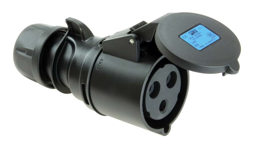 Picture of CEE koppeling 3p  16A 230V 6h zwart IP44 PCE TURBO