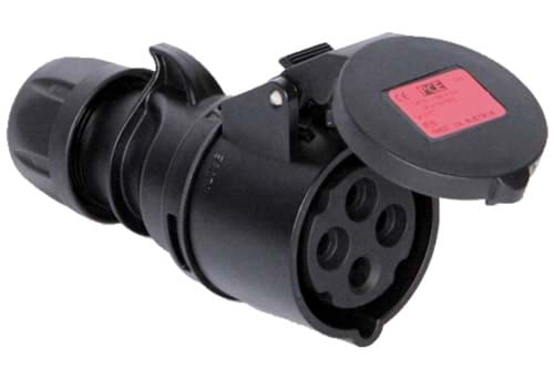 Picture of CEE koppeling 4p  16A 400V 6h zwart IP44 PCE