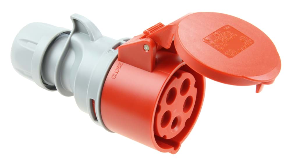 Bild von CEE koppeling 5p  16A 400V 6h rood IP44 PCE TURBO