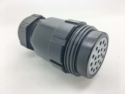 Picture of cable connector w/out nut 419E female d15-23 black