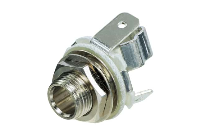 Picture of jack 6,3mm chassis 2-polig open panel<3.5mm NYS