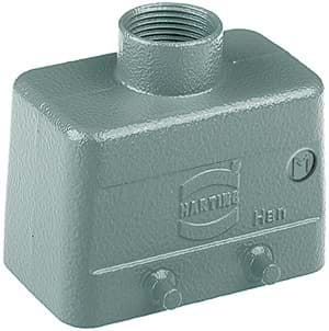 Bild von Han 10B-2LOCK kabelhuis laag top-invoer M20 grijs