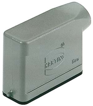 Picture of Han 16A-1LOCK kabelhuis hoog zij-invoer PG16 grijs