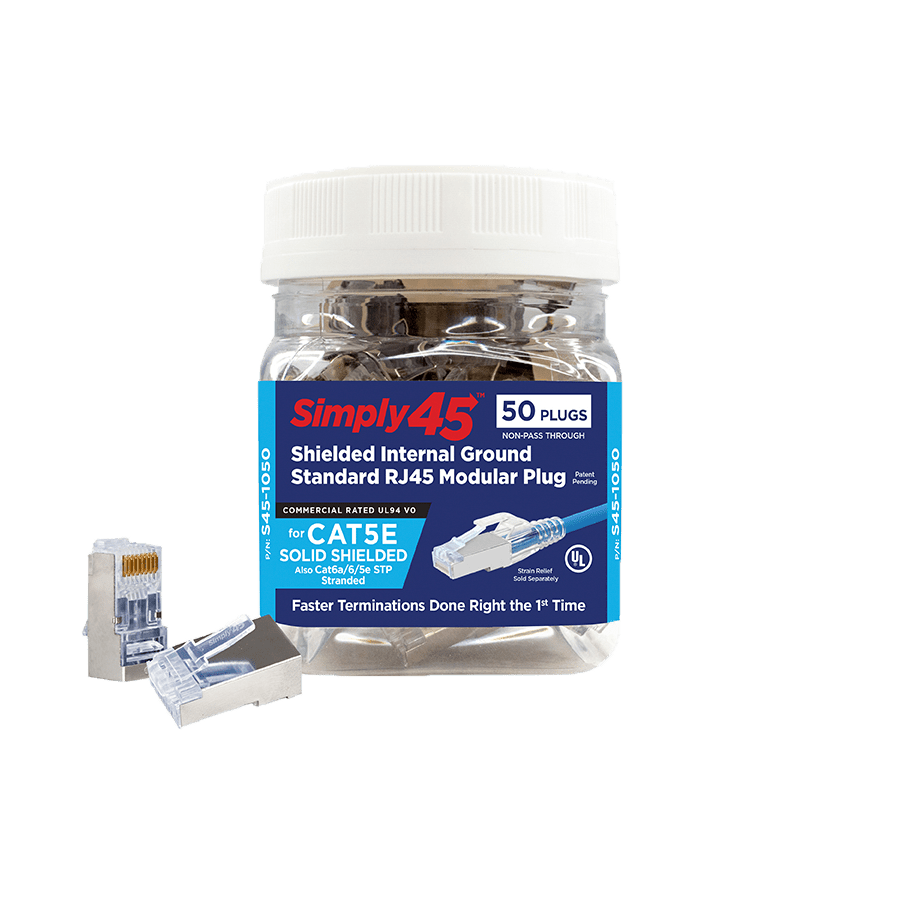Afbeelding van RJ45 Simply45-Standard CAT5E STP AWG24(28-24) dmax=6,1mm BX50
