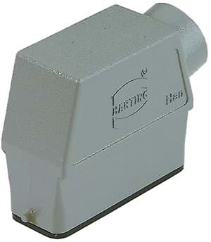 Picture of Han 16A-1LOCK kabelhuis hoog zij-invoer PG21 grijs